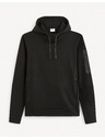 Celio Črna moška jopa s kapuco Celio Geyokecap