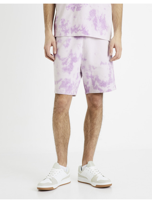 Celio Vijolične moške batik hlače Celio Doengame