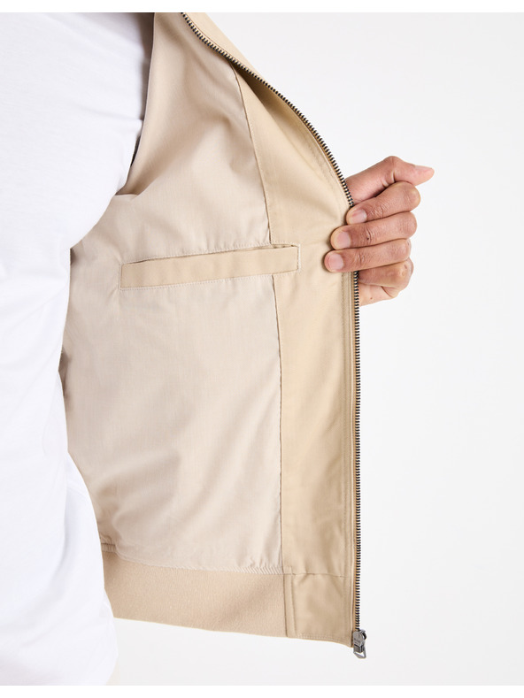 Celio Bež moški bomber Celio Gubavlna