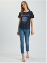Orsay Temno modra ženska majica s kratkimi rokavi ORSAY