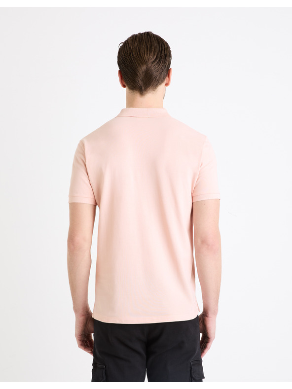 Celio Svetlo roza moška osnovna polo majica Celio Teone