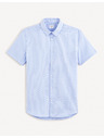 Celio Svetlo modra moška črtasta majica Celio Fasanuremc