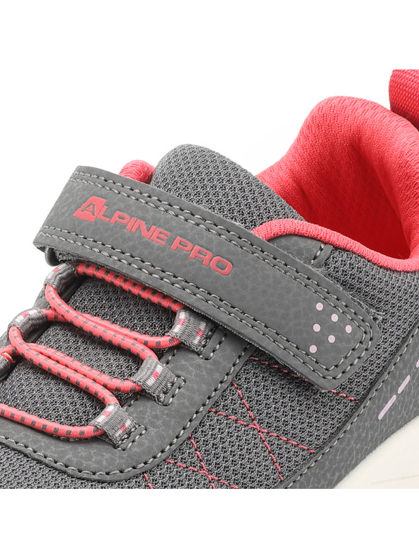 ALPINE PRO Roza in sive otroške športne copate ALPINE PRO MORELO