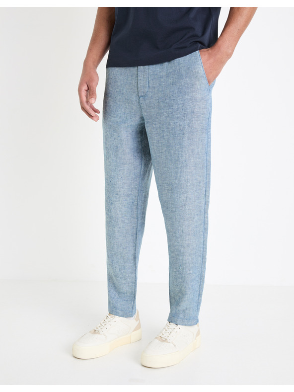 Celio Modre moške hlače s platnom Celio Dolinus