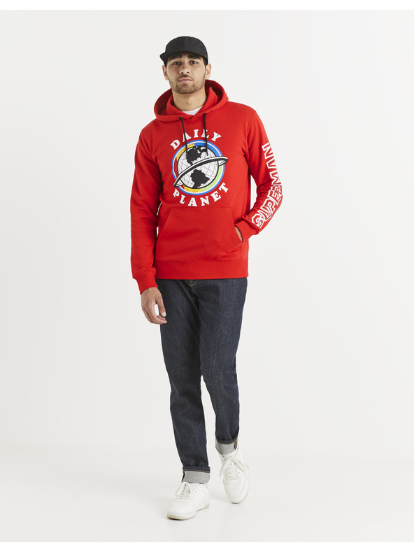 Celio Rdeča moška majica s potiskom Celio Lvemansw