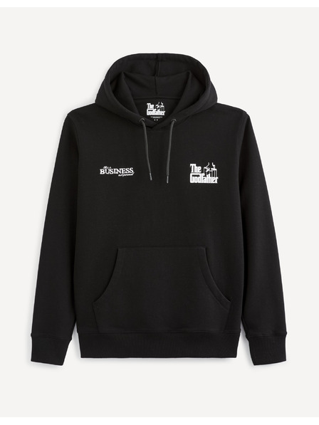 Celio Črna moška jopa s kapuco Celio Lvegodsw