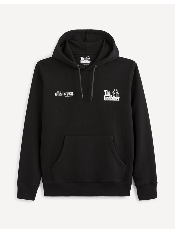 Celio Črna moška jopa s kapuco Celio Lvegodsw