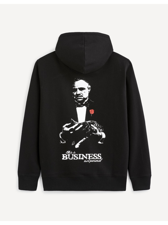 Celio Črna moška jopa s kapuco Celio Lvegodsw