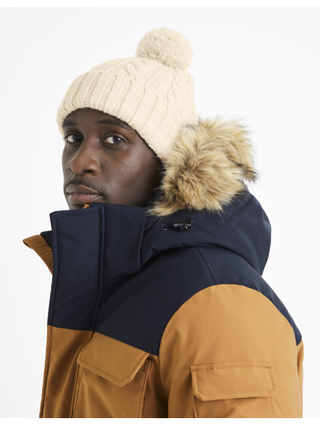 Celio Bež kapa s pompom Celio Vicable