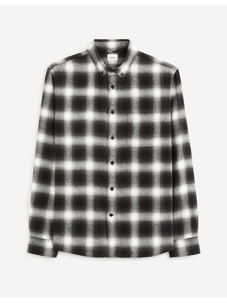 Celio Temno rjava karirasta srajca Celio Vaflaca