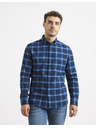 Celio Temno modra karirasta srajca Celio Vaflaca