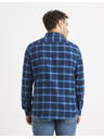 Celio Temno modra karirasta srajca Celio Vaflaca