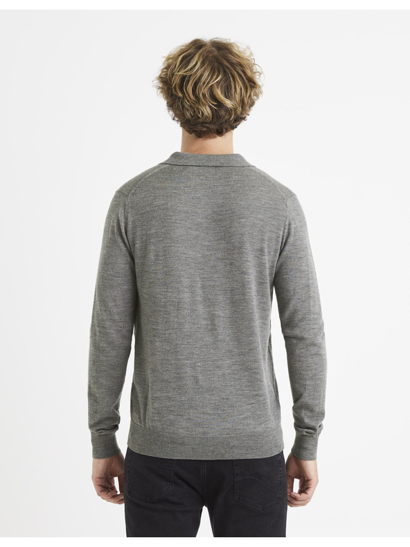 Celio Celio Veitalian Siv volneni pulover