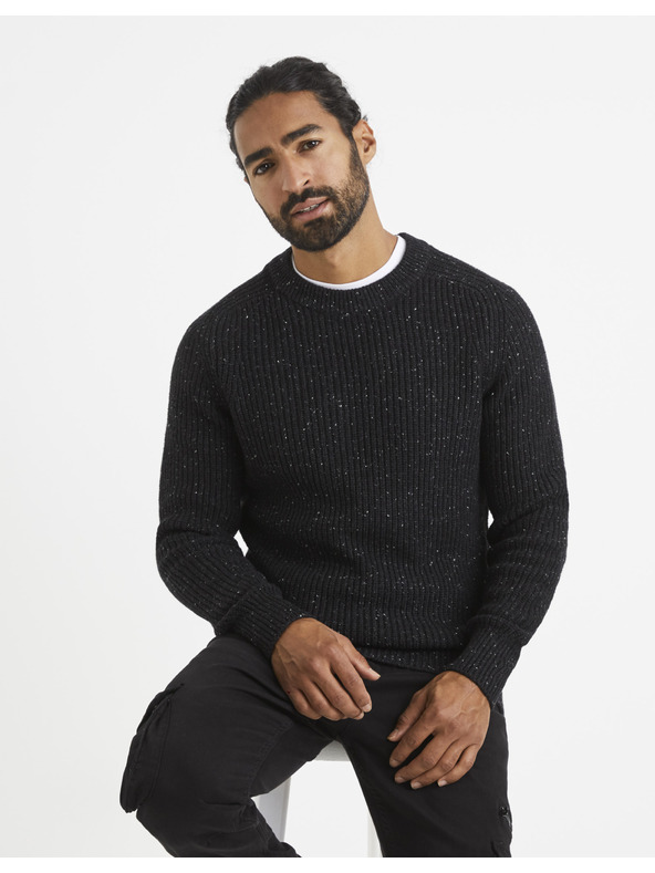 Celio Črn moški pulover Celio