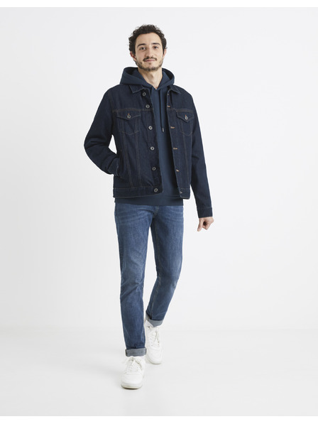 Celio Temno modra moška jopa s kapuco Celio Vesix