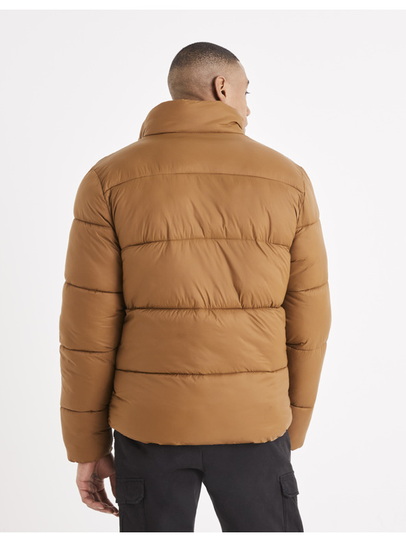 Celio Rjava moška prešita zimska jakna Celio Vusun