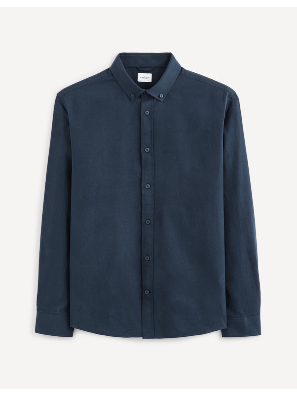 Celio Temno modra moška majica Celio Waffle