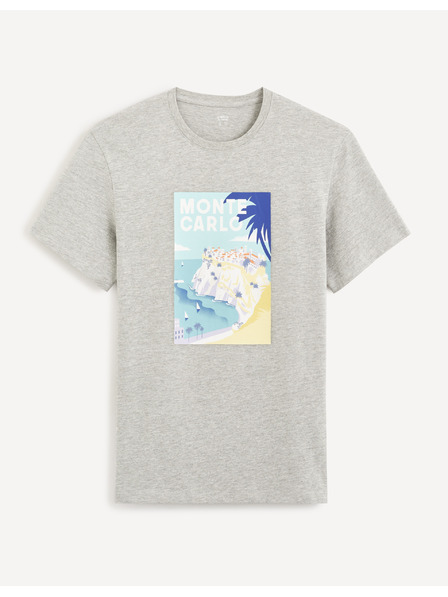 Celio Celio Cevinty Monte Carlo siva bombažna majica