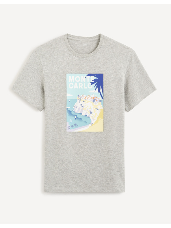 Celio Celio Cevinty Monte Carlo siva bombažna majica