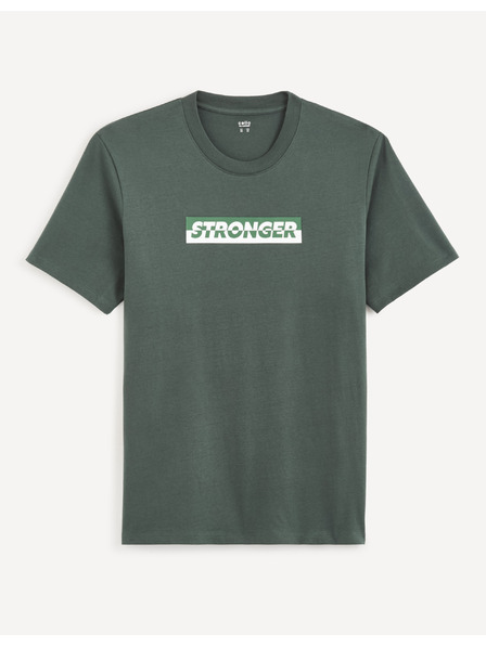 Celio Temno zelena moška majica Celio Cefasto