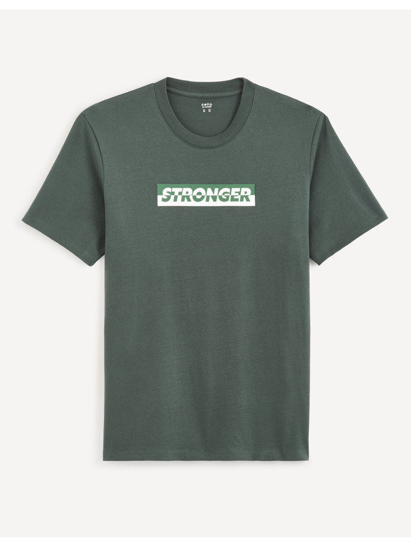 Celio Temno zelena moška majica Celio Cefasto