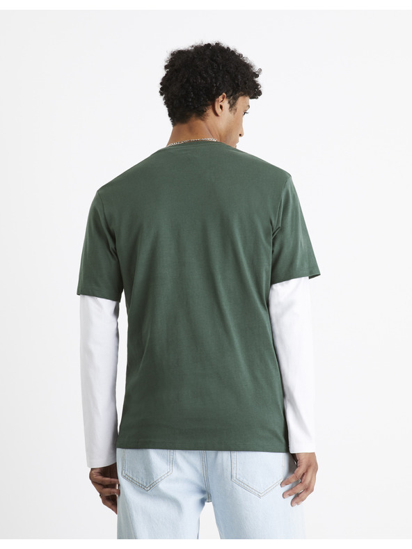 Celio Temno zelena moška majica Celio Cefasto