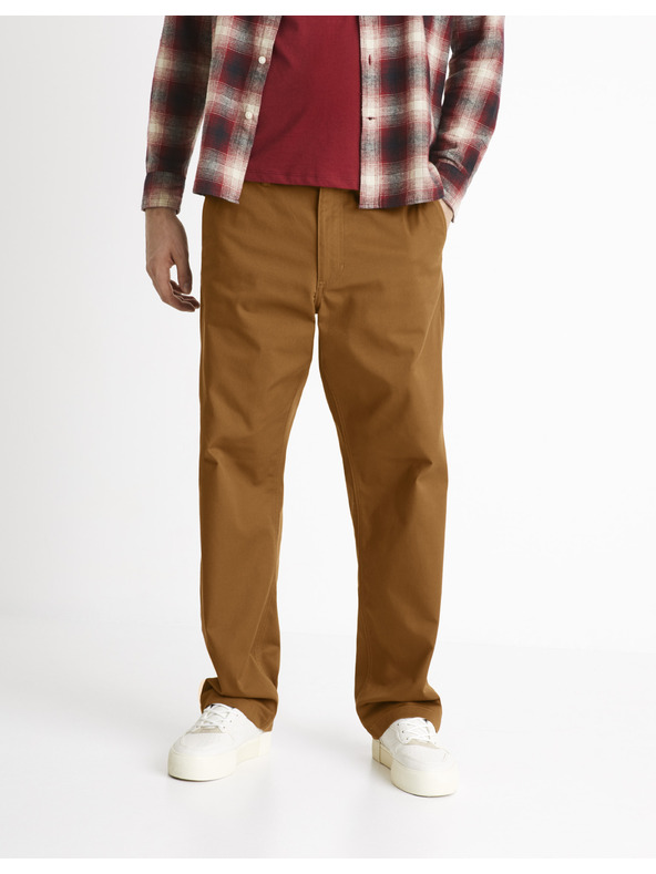Celio Rjave hlače chino Celio Coloose1