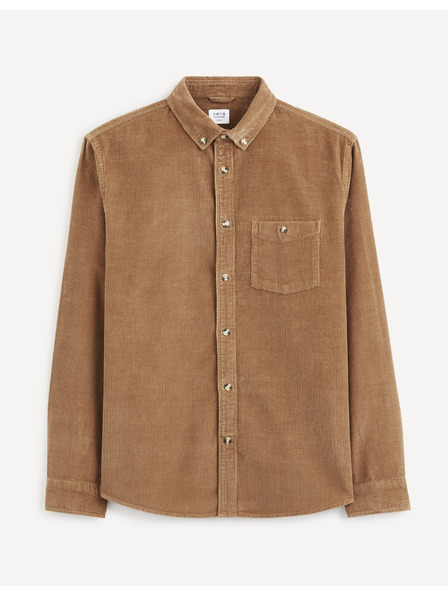 Celio Rjava moška srajca iz manšestra Celio Carduroys