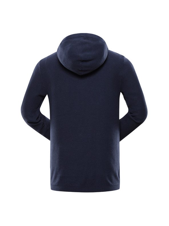 NAX Temno moder moški pulover s kapuco NAX Polin