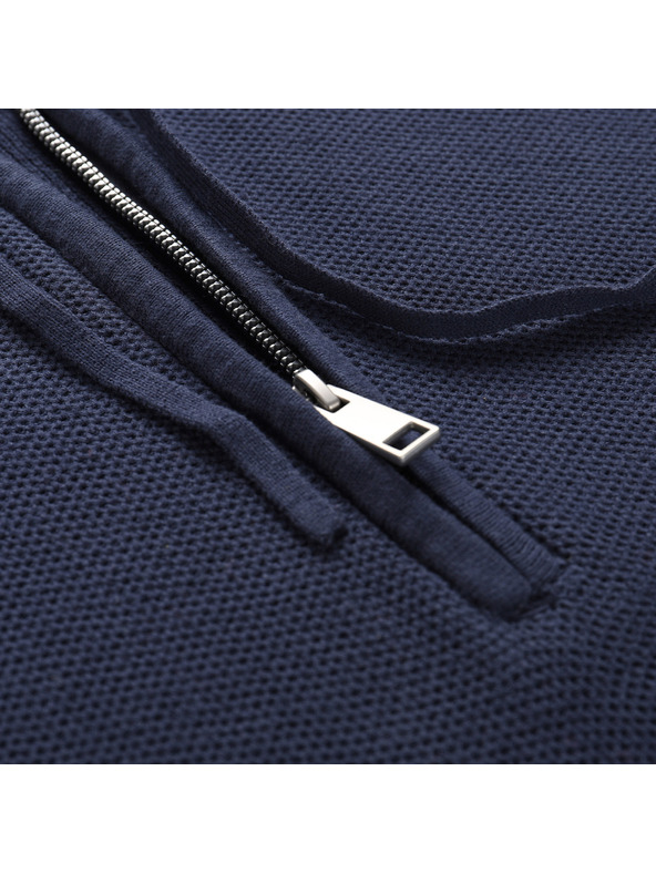 NAX Temno moder moški pulover s kapuco NAX Polin