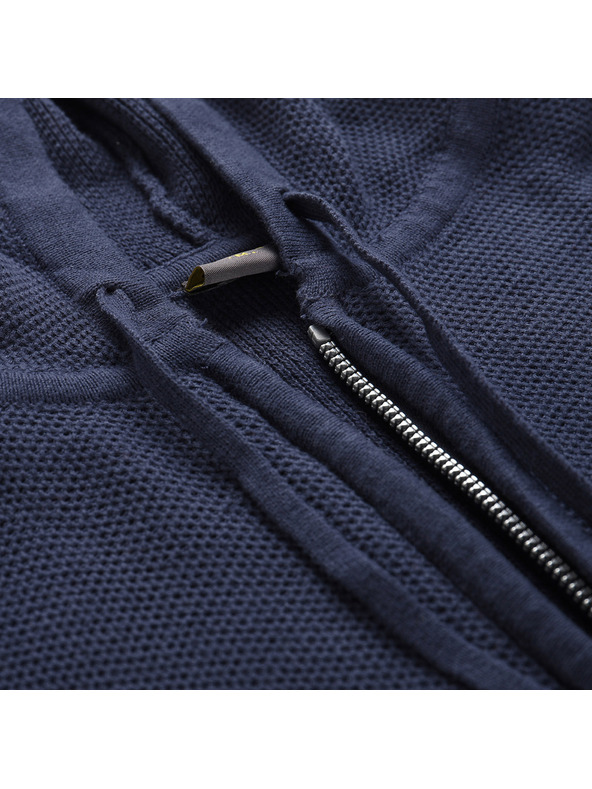 NAX Temno moder moški pulover s kapuco NAX Polin