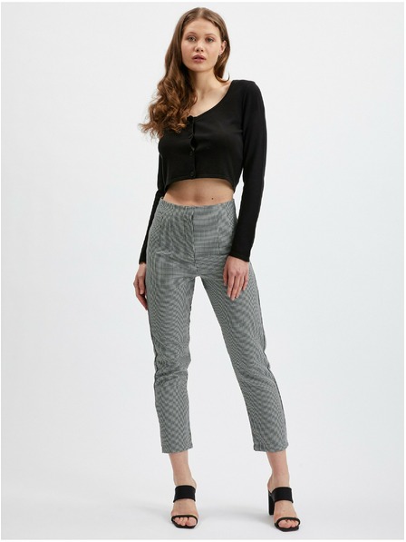 Orsay Črne ženske vzorčaste hlače ORSAY