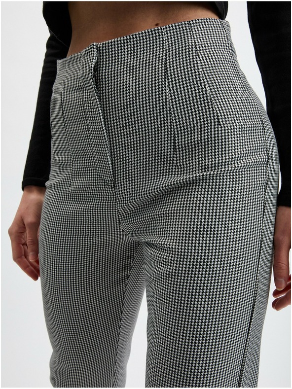 Orsay Črne ženske hlače z vzorcem ORSAY