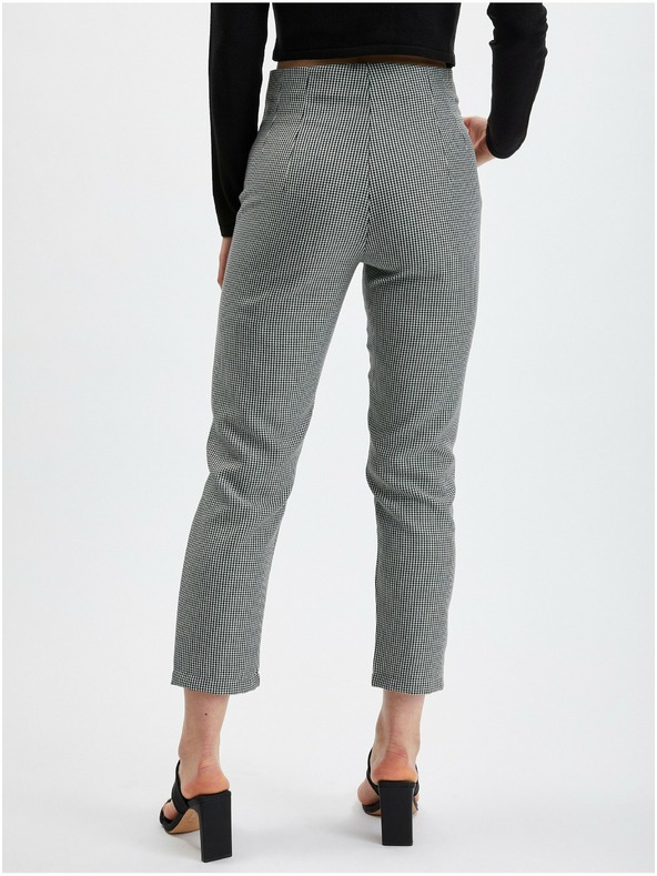 Orsay Črne ženske hlače z vzorcem ORSAY