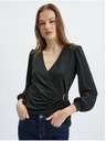 Orsay Črna ženska ovita bluza ORSAY