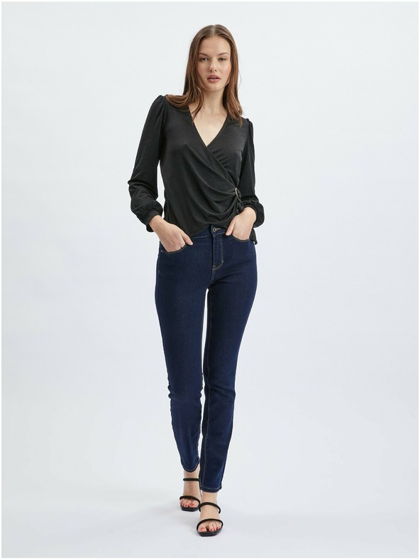 Orsay Črna ženska ovita bluza ORSAY