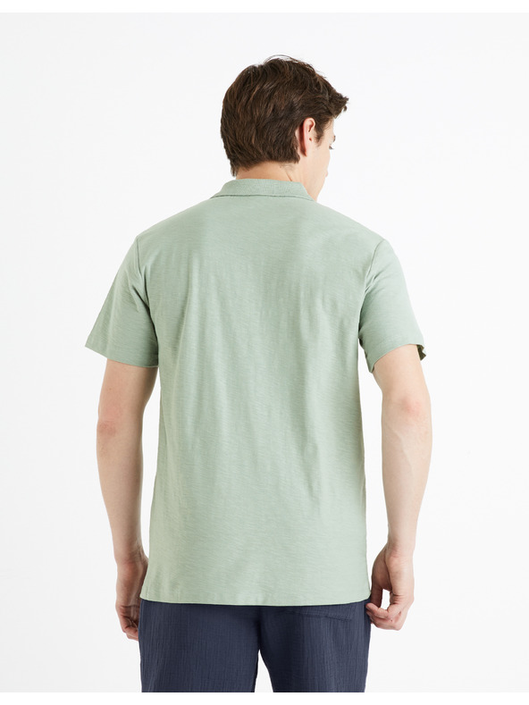 Celio Svetlo siva moška osnovna polo majica Celio Feflame