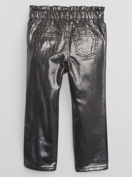 GAP Detské metalické džínsy mom GAP