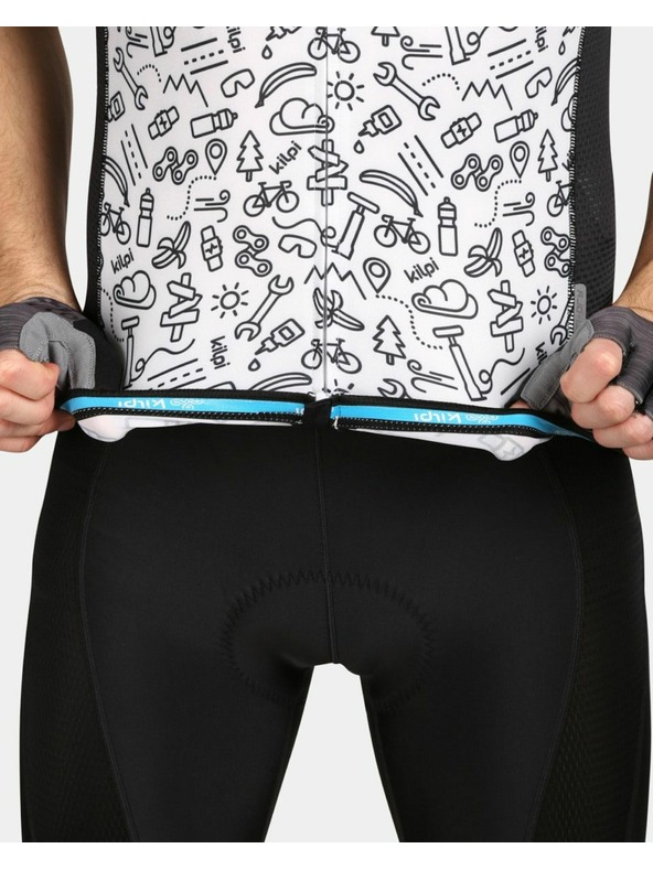 Kilpi Črno-bela moška športna majica z vzorcem Kilpi RIVAL