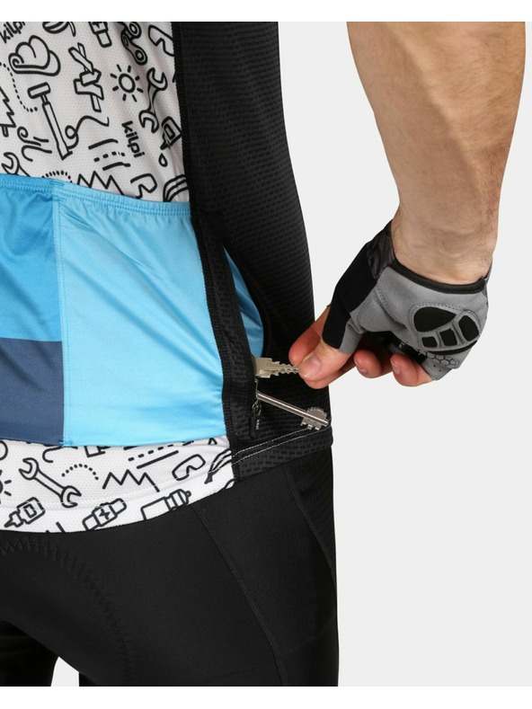 Kilpi Črno-bela moška športna majica z vzorcem Kilpi RIVAL