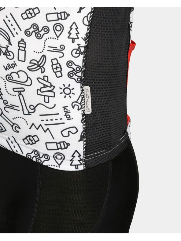 Kilpi Črno-bela moška športna majica z vzorcem Kilpi RIVAL