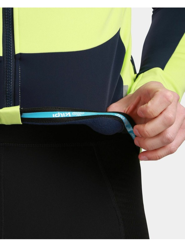 Kilpi Neonsko zelena moška kolesarska softshell jakna Kilpi Velover-M
