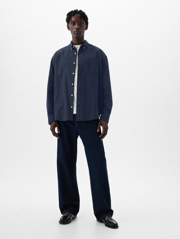 GAP Oversize oxford košeľa s logom GAP