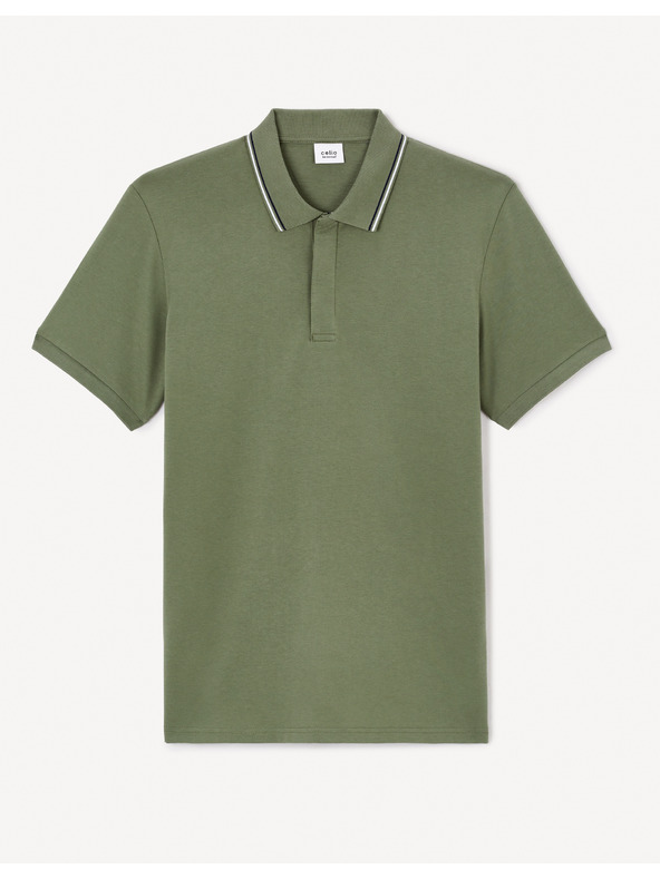 Celio Zelena moška polo majica Celio Jevrait