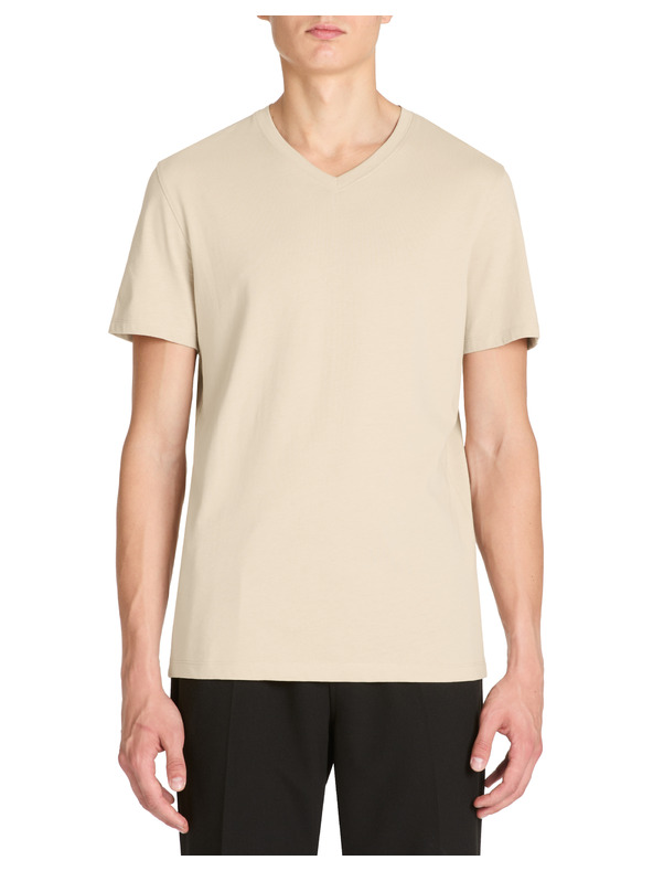 Celio Bež moška osnovna majica Celio Debasev