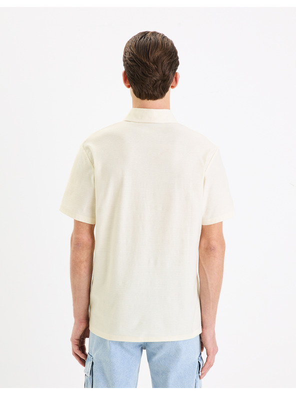 Celio Kremasta moška polo majica Celio Gebruma