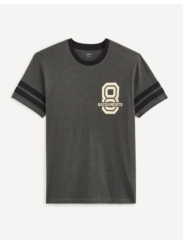 Celio Temno siva moška majica s potiskom Celio