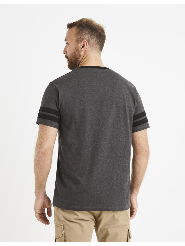 Celio Temno siva moška majica s potiskom Celio