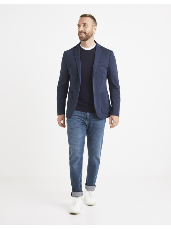 Celio Temno modra moška osnovna jopa Celio