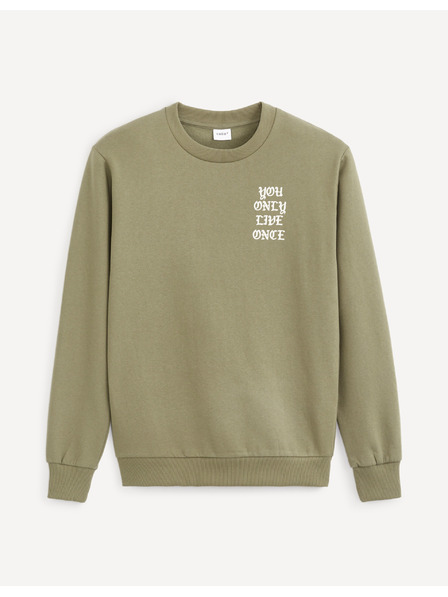 Celio Svetlo zelena moška majica z napisom Celio na hrbtu